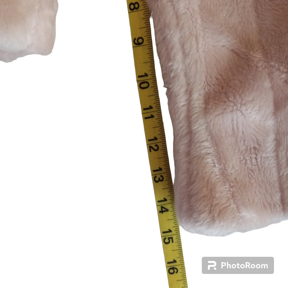 Copper Key girls soft furry button up pale pink winter coat